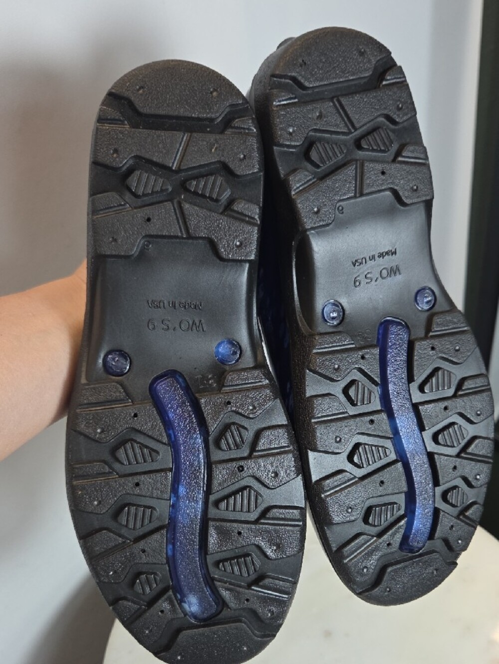 Sloggers Women's Navy Blue Paw-Print Rain Clogs Size 9 - Picture 7 of 9